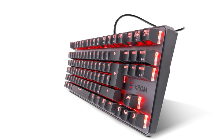 Krom Kernel TKL, LEDs RGB, grau/schwarz, Outemu Red, USB, ES