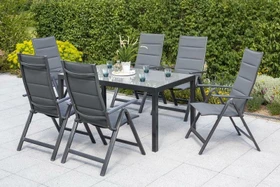 Merxx Taviano Gartenmöbel-Set grau, 7-tlg.