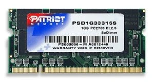 Patriot SO-DIMM 1GB, DDR-333, CL2.5
