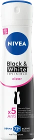 Nivea Invisible for Black and White Clear Deodorant Spray, 150ml