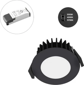 EVN Lichttechnik Solido LED Decken-Einbauleuchte 10W schwarz