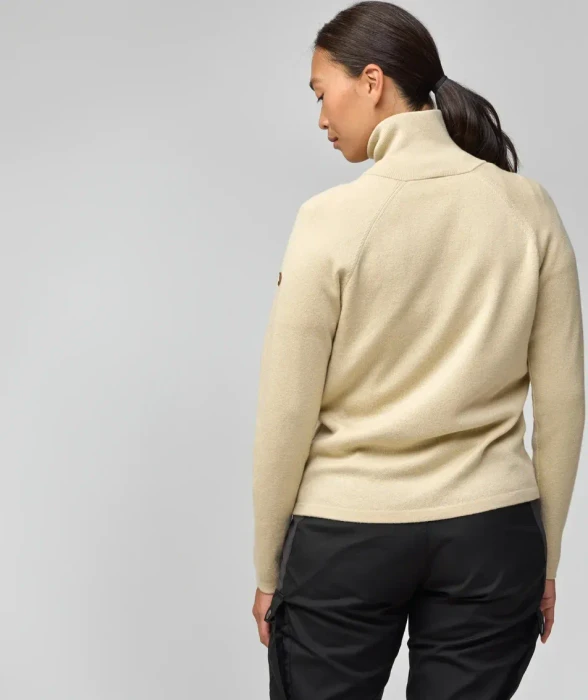 Fjällräven Övik Lite Half Zip Pullover light beige (Damen)