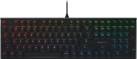 Cherry MX 10.0N, LEDs RGB, schwarz, MX LOW PROFILE RGB SPEED, USB, UK (G8A-25010LVBGB-2)