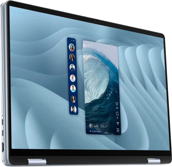 Dell 16 Plus 2-in-1 DB06250, Ice Blue, Core Ultra 7 256V, 16GB RAM, 512GB SSD, DE