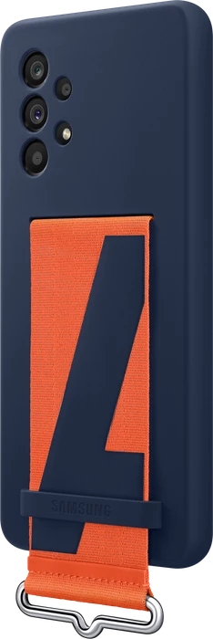 Samsung Silicone Cover with Strap für Galaxy A53 5G navy