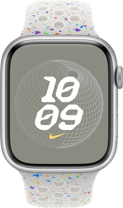 Apple Nike Sportarmband M/L für Apple Watch 45mm Pure Platinum