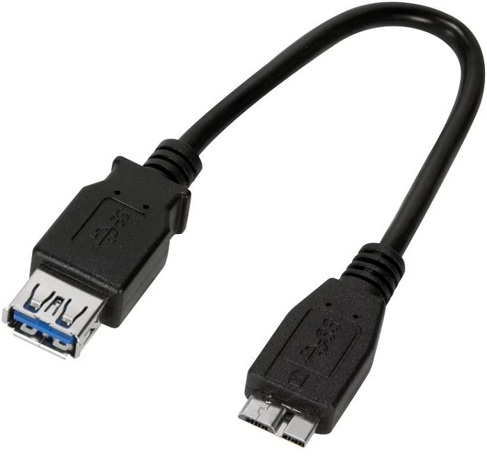LogiLink USB 3.0 OTG Kabel, Buchse A auf Stecker 9-Pin, 0.2m
