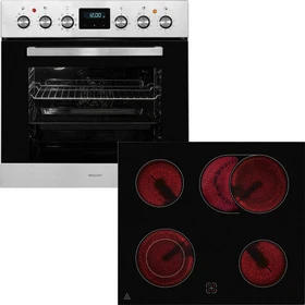 Exquisit EHE185-HBZ-020 Einbauherd-Set inox