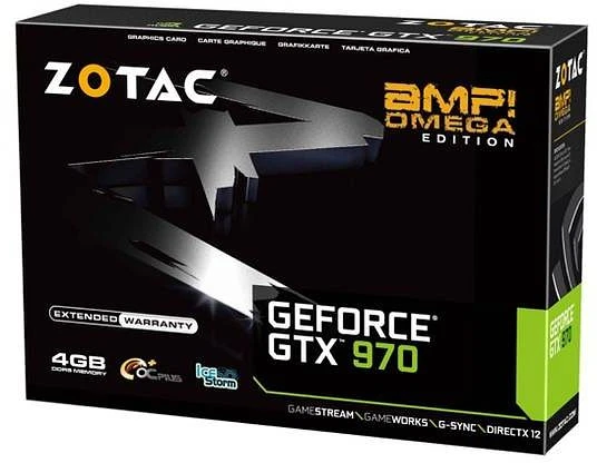 Zotac GeForce GTX 970 AMP! Omega, 4GB GDDR5, DVI, HDMI, 3x DP