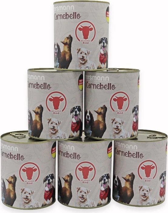 Eggersmann Carnebello Nassfutter mit Rind, 4.80kg (6x 800g)
