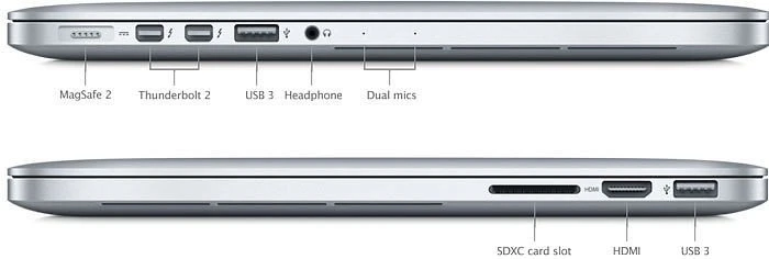 Apple MacBook Pro 13.3" Retina, silber, Core i5-5287U, 8GB RAM, 256GB SSD, DE [Early 2015]