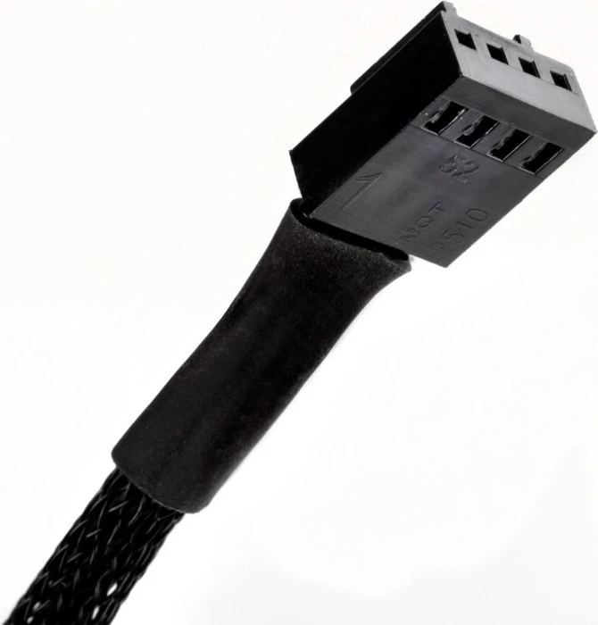 SilverStone CPF05, 4-Pin Verlängerung, sleeved, schwarz