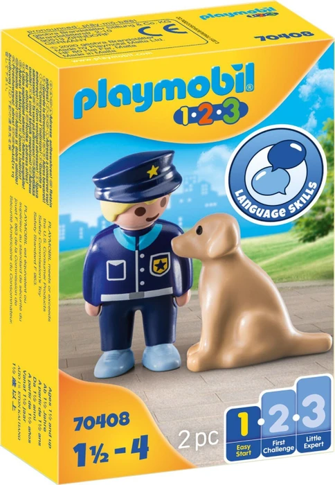 playmobil 1.2.3 Polizist mit Hund