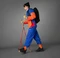 adidas Terrex Multi Climawarm Fleece Anorak semi lucid blue/semi impact orange/pure ruby (Herren) Vorschaubild