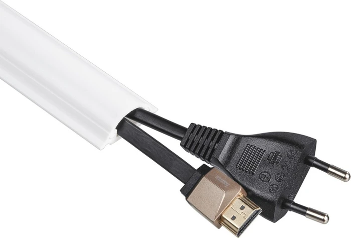 Hama PVC Kabelkanal halbrund, 1m, weiß