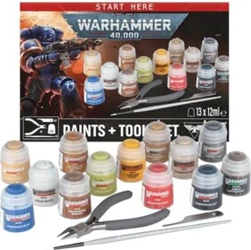Games Workshop Warhammer 40.000 Paints+Tools 2026 Farbset, 16-tlg.