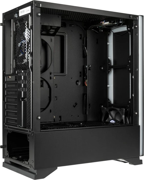 Zalman S5, schwarz, Glasfenster