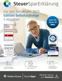 Akademische Arbeitsgemeinschaft SteuerSparErklärung für Selbstständige 2026, ESD (deutsch) (PC/MAC)
