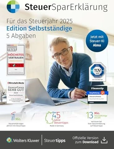 Akademische Arbeitsgemeinschaft SteuerSparErklärung für Selbstständige 2026, ESD (deutsch) (PC/MAC)