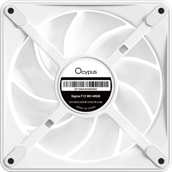 Ocypus Sigma F12 WH ARGB, weiß, 120mm