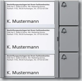 Siedle Tastenmodul TM 612-3 SM, silber, 3 Ruftasten