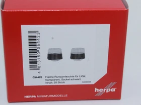 Herpa Zubehör Signallichter flach transparent, 20 Stück