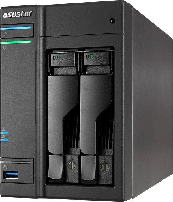 Asustor AS6202T, 2GB RAM, 2x RJ-45 1000Base-T, 3x USB-A 3.0