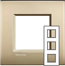 Bticino LivingLightAIR Abdeckrahmen Europe 3fach 2+2+2 Module, gold matt