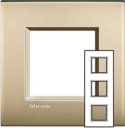 Bticino LivingLightAIR Abdeckrahmen Europe 3fach 2+2+2 Module, gold matt