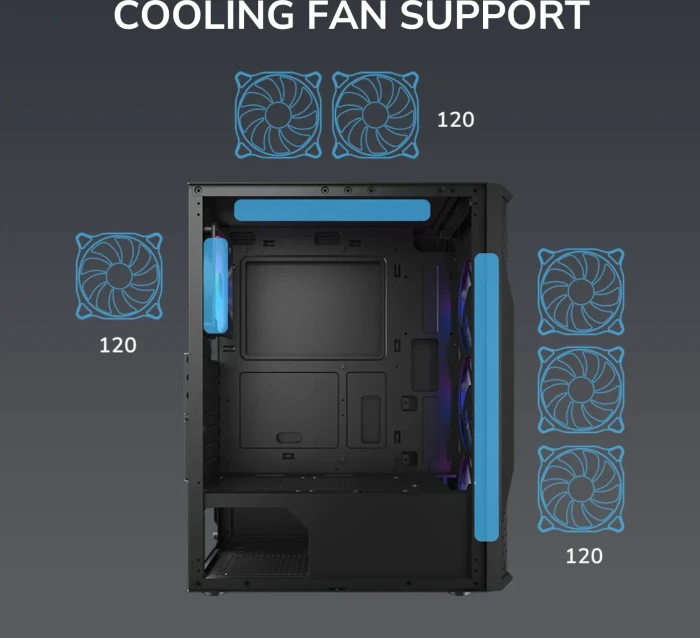 Cougar MX110 RGB, System Build Version, Glasfenster