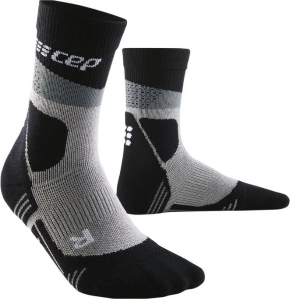 CEP Max Cushion Mid Wandersocken grau/schwarz (Damen)