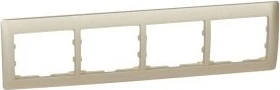 Legrand Galea Life Rahmen 4-fach waagrecht, titanium