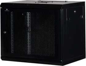 Rockstable 19" Wandschrank 9HE, Gitternetztür, IP2X, schwarz, 440mm tief