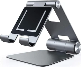 Satechi R1 Aluminum Hinge Holder, Tablet-Stand 4-13", Space Gray, faltbar