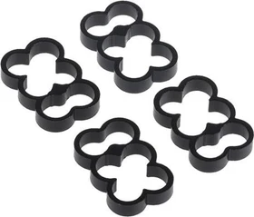 Alphacool Eiskamm Alu X6 Kabelkamm 4mm, schwarz, 4er-Pack