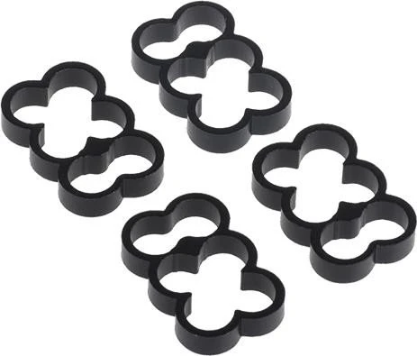 Alphacool Eiskamm Alu X6 Kabelkamm 4mm, schwarz, 4er-Pack