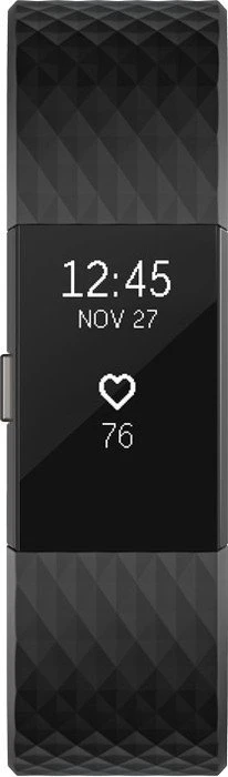 Fitbit Charge 2 Large Aktivitäts-Tracker schwarz/metallisches blaugrau