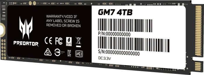 Acer Predator GM7 SSD 4TB, M.2 2280 / M-Key / PCIe 4.0 x4