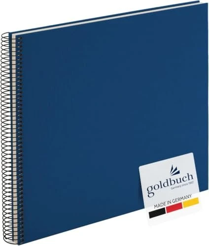Goldbuch Spiralbalbum Bella Vista 34x30 schwarze Seiten dunkelblau