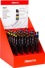 Aristo WD1 Display Druckbleistift HB 0.5mm sortiert, Radierer, 30er-Set