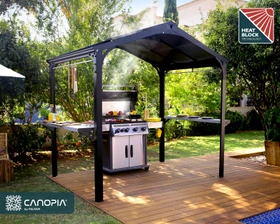 Palram Canopia Austin BBQ Pavillon 180x224cm schwarz