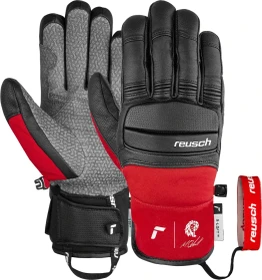Reusch Marco Odermatt Skihandschuhe black/fire red