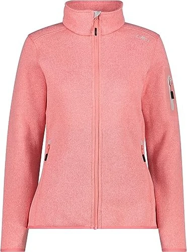 CMP Knit Tech Melange Fleece Jacke meliert pesca/gesso (Damen)