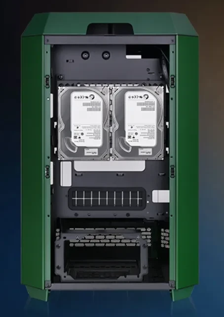 Thermaltake The Tower 300 Racing Green, grün, Glasfenster