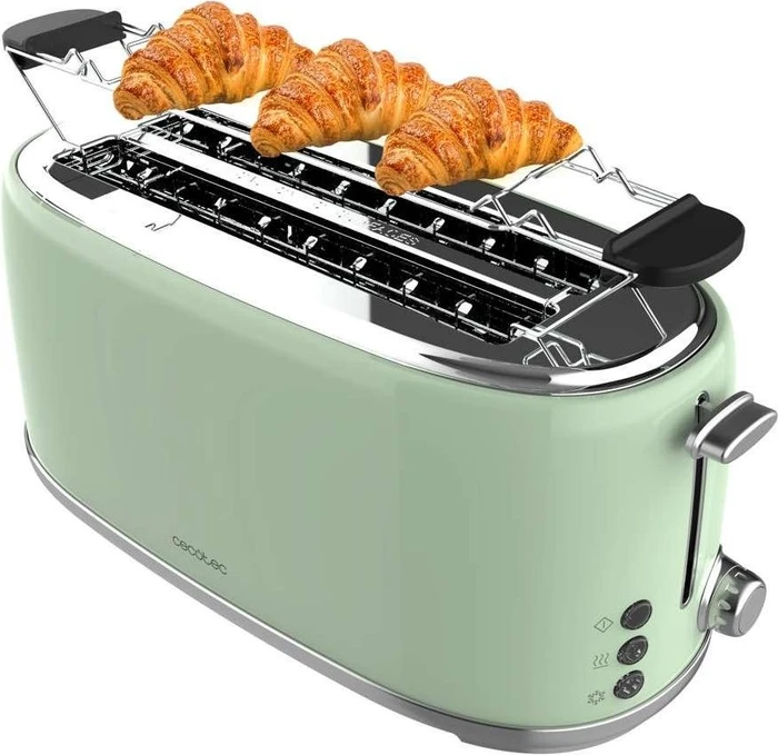Cecotec 03231 Toast & Taste Retro 1600 Langschlitz-Toaster grün