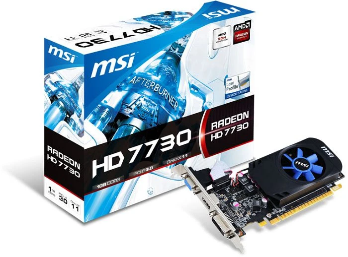 MSI Radeon HD 7730, R7730-1GD3/LP, 1GB DDR3, VGA, DVI, HDMI
