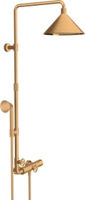 Hansgrohe Axor Showers/Front Showerpipe mit Thermostat und Kopfbrause 240 2jet brushed gold optic