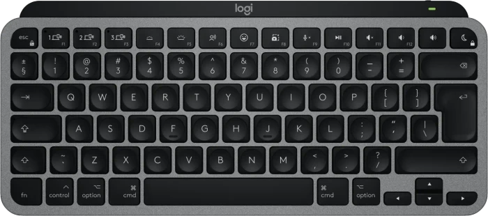 Logitech MX Keys Mini for Mac, Space Gray, schwarz/grau, LEDs weiß, Logi Bolt, USB/Bluetooth, US