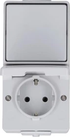 Jung WG 600 SCHUKO Steckdose 16A 250V mit Schalter 10AX 250V
