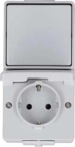 Jung WG 600 SCHUKO Steckdose 16A 250V mit Schalter 10AX 250V